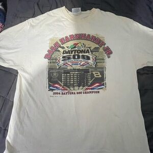 Dale Earnhardt Jr. Daytona 500 2004 white cotton t-shirt